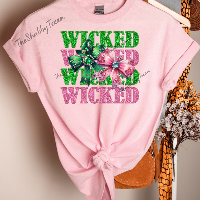 Wicked Sparkle Bow Shirts