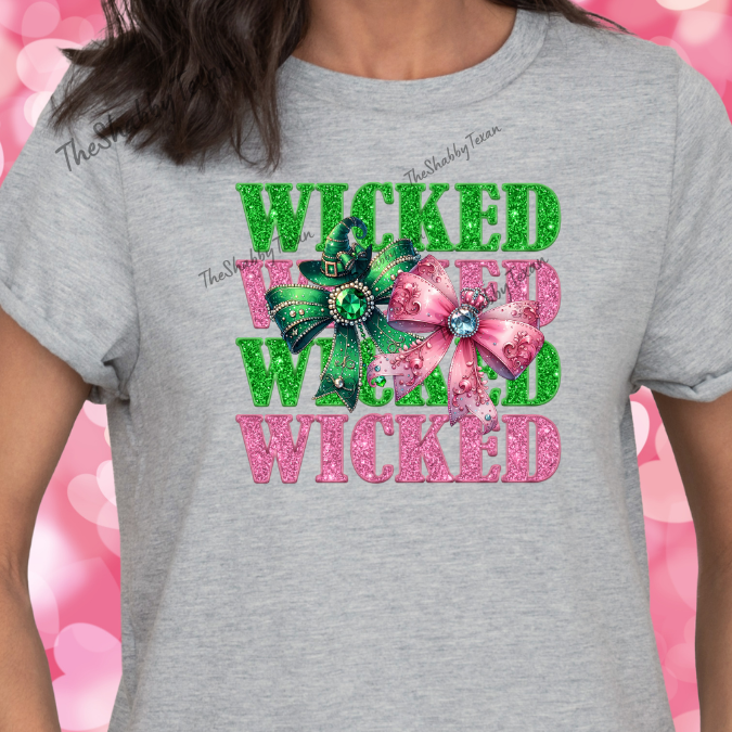 Wicked Sparkle Bow Shirts