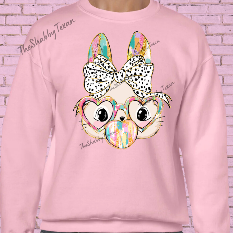 Bunny Blowing Bubble Shirts and Transfer