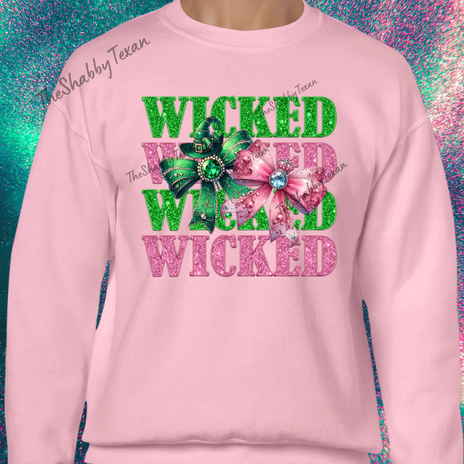 Wicked Sparkle Bow Shirts