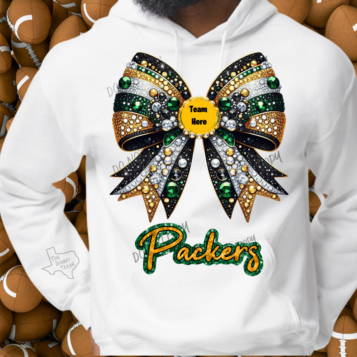 Nationwide Sports Team Sparkle Bow DTF Transfers