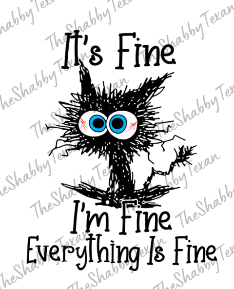 Its Fine..Im Fine..Everything is Fine Shirt transfer