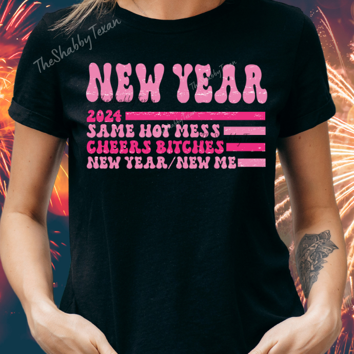 New Years 2025 DTF Shirt Transfers