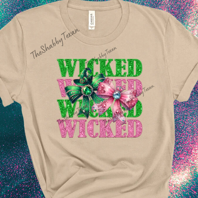 Wicked Sparkle Bow Shirts