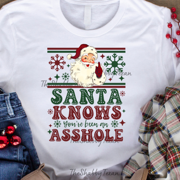 Santa knows you've been an AHole/B Shirts