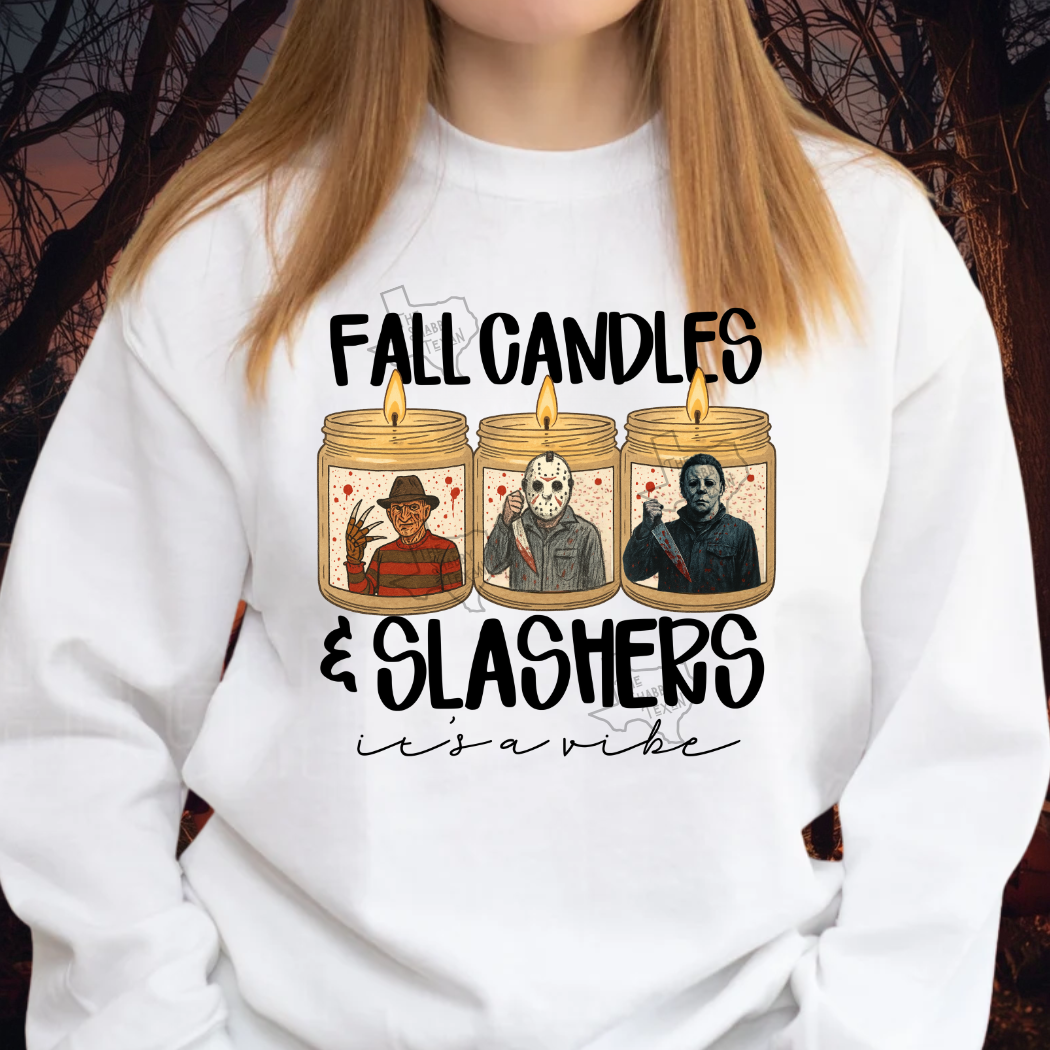 Candles and Slasher DTF Transfers