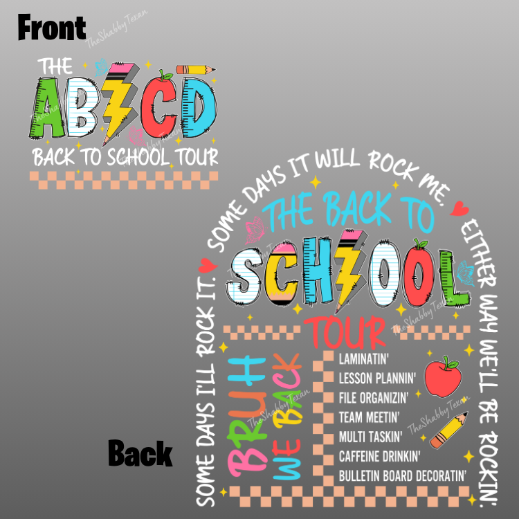 Back to School Tour for Teachers Tshirt