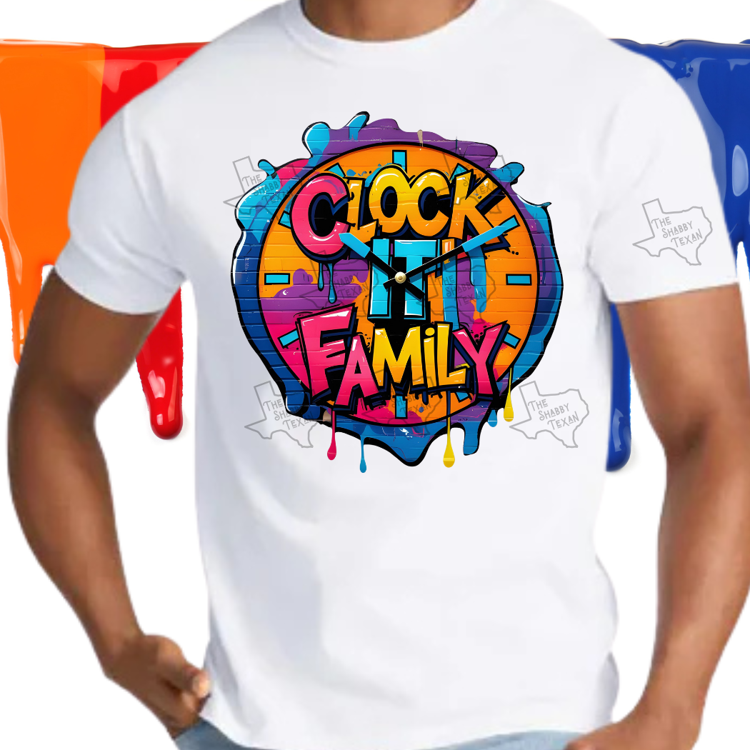 Clock It Family Shirts