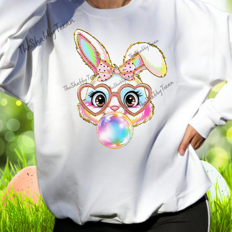 Easter Bubble Bunny Shirts and Transfer