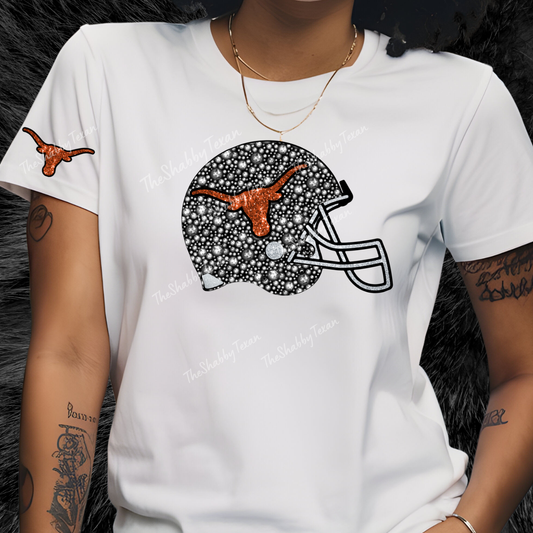 Faux Sparkle Texas Longhorns Fans TShirts