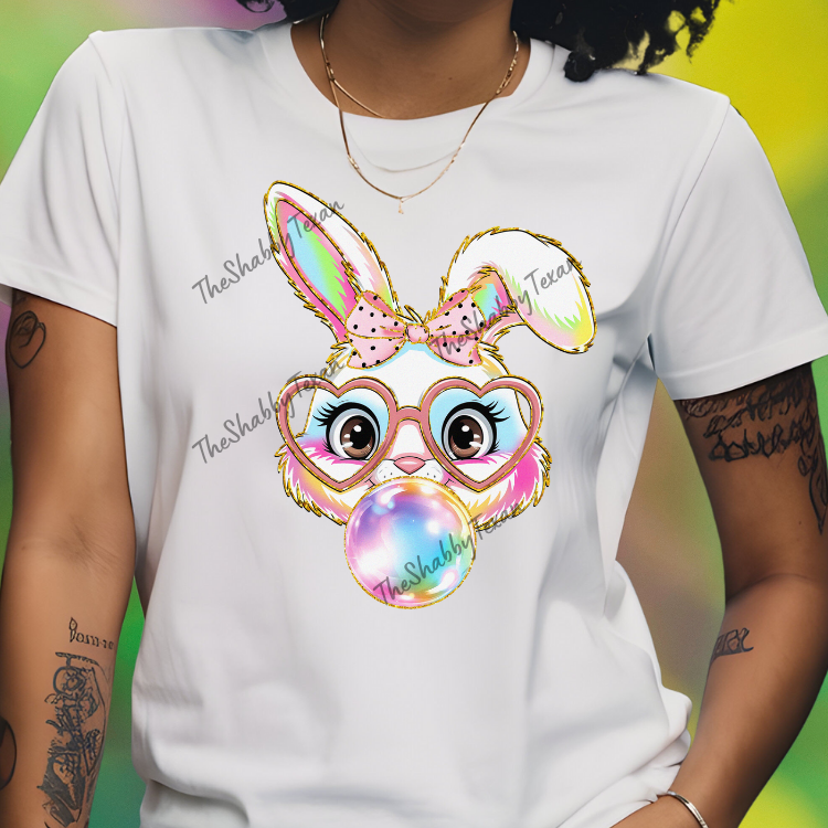 Easter Bubble Bunny Shirts and Transfer