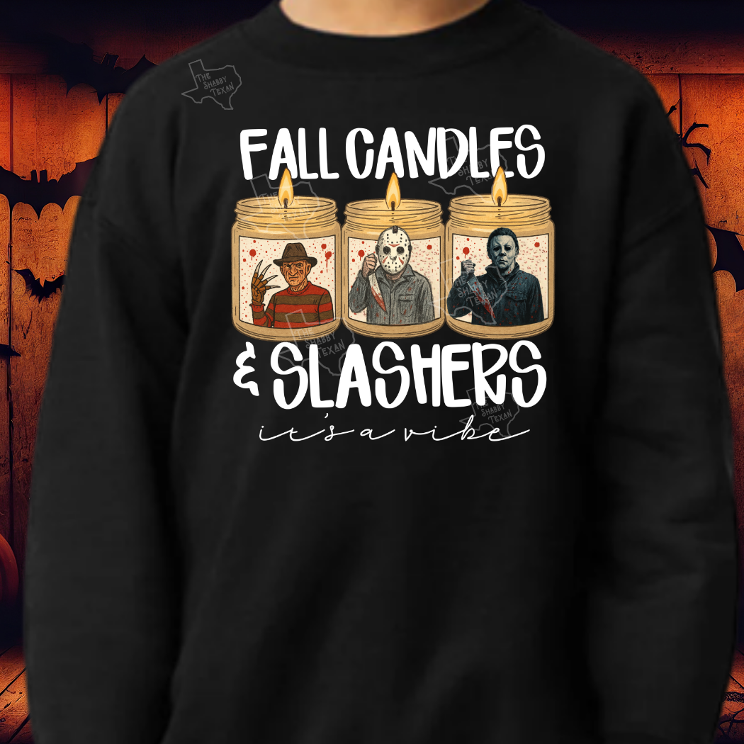 Candles and Slasher DTF Transfers