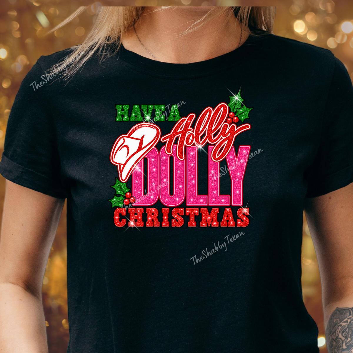 Holly Dolly Christmas Shirts