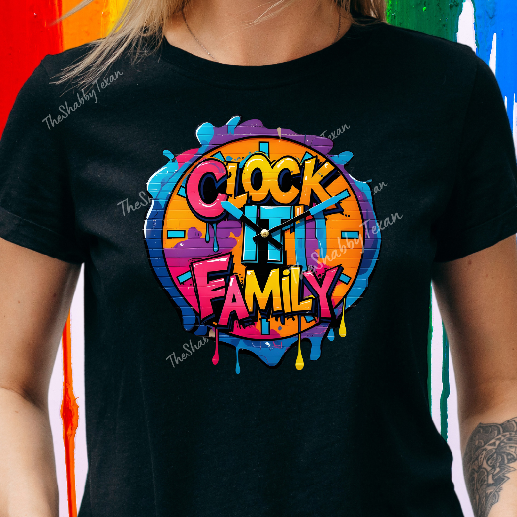 Clock It Family Shirts