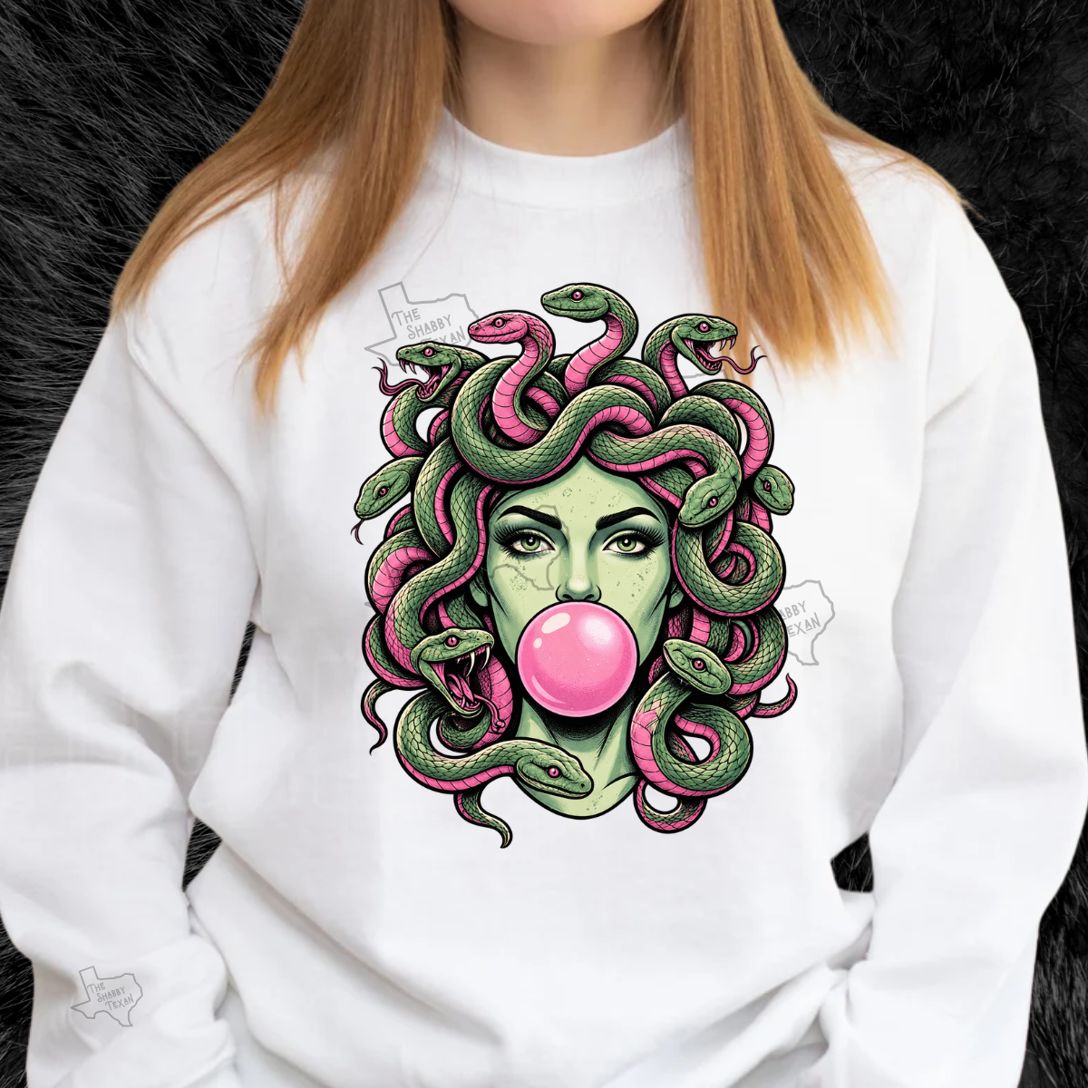 Medusa Bubble Gum DTF Transfer